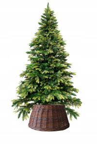 OSŁONA NA STOJAK POD CHIONKĘ WIKLINOWA FI 70 cm , KOSZ POD CHOINKĘ BRĄZ