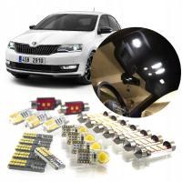 ŻARÓWKI LED SKODA RAPID MY16 - ZESTAW OŚWIETLENIE WNĘTRZA LED! VIP