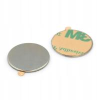 Неодимовый магнит цилиндрический 20x1 мм клей 3М самоклеящийся, круглый, охотник