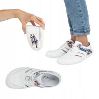 Barefoot sneakersy damskie skórzane minimalistyczne Layla OLIVIER białe