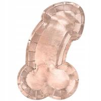 Бумажные тарелки пенисы розовое золото девичник пенис