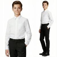 Elegancka WIZYTOWA KOSZULA bawełna BIAŁA