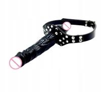 Pasek na twarz Penis Gag do ust Dildo regulowany pasek na twarz BDSM