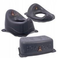 Горшок сиденье для унитаза сиденье для ребенка Minimal - сталь серый