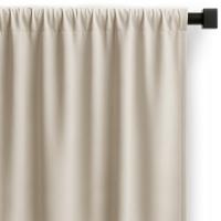 RESTILO Zasłona chłodny beż gotowa do salonu na taśmie multi wave 140x250