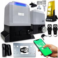 Комплект привода раздвижных ворот 800 кг 2 пульта дистанционного управления WIFI лампа светодиодный привод