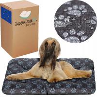 Кровать для собак матрас подушка мягкая 100X70 водонепроницаемый лапы лен !