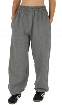 Oversize luźne polskie spodnie dresowe unisex 3 kieszenie ciepłe