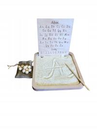 Tacka edukacyjna Montessori dzieci z tabliczką i rysikiem wielofunkcyjna