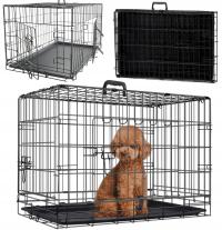 Klatka dla psa kennelowa metalowa Kojec transporter dla zwierząt 76x46x51 M