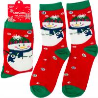 SKARPETKI ŚWIĄTECZNE SKARPETY ŚWIĘTA cieple Z Bałwanki BAWEŁNIANE 36-43