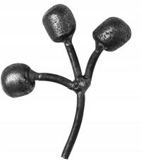 Liść kuty laur motyw laur elementy kute 008.22 (fi 20 mm, H80x80 mm)