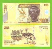 KONGO DEM.REPUBLIKA 20000 FRANCS 2020 P-104 UNC