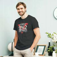 Męska koszulka T-shirt Lokomotywa SM42-2390 - Czarny, XXL