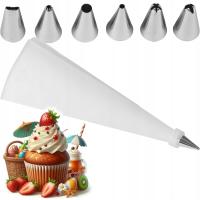 KOKO - Rękaw cukierniczy - Dekorator do ciast tortów muffinek + 6 końcówek