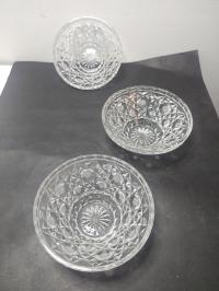Stylowe szklane salaterki vintage komplet (T27