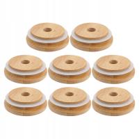 8 SZTUK EKOLOGICZNYCH BAMBUSOWYCH POKRYWEK NA SZKLANE KUBKI I PUSZKI PO NAPOJACH GAZOWANYCH