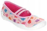 Befado kapcie dziecięce Gumy Ściągające różowy