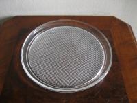 STARA OKRĄGŁA SZKLANA TACA POD KIELISZKI