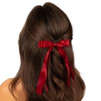 Заколка для волос бант лента длинная тонкая элегантная нежная