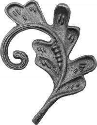 52.013 лист литой стали декоративные кованые элементы слева 023.01 (140x110x4 мм)