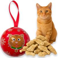 Bombka Prezent Przekąski Przysmaki dla Kota Kotów Kociąt Gryzak na Święta