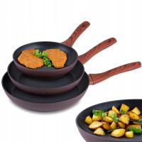 Набор сковородок 20/24/28 см индукционные сковородки антипригарные ILAG 3X газовая сковорода