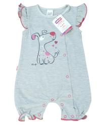 Rampers pajac kombinezon letni dziewczęcy MROFI Piesek rozmiar 80 cm