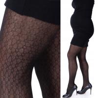 Колготки материнства причудливые дизайны черные сплошные с панелью fenome