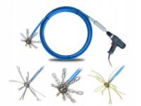 Szczotka TURBOSPINER do czyszczenia komina na wiertarkę 6m + 3 GŁOWICE