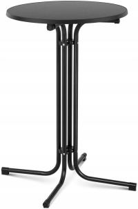 Stolik barowy - czarny - składany - Ø70 cm - 110 cm ROYAL CATERING 10011468