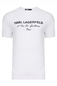 Карл Лагерфельд футболка мужская футболка логотип белый размер XL