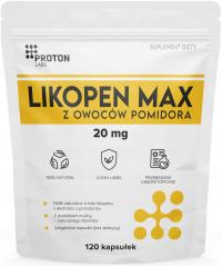Proton Labs LIKOPEN MAX 20mg naturalny 100% z pomidora ANTYOKSYDANT 120kaps