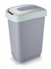 Szary Kosz do segregacji śmieci KLIP 50L | SZKŁO