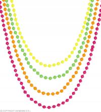 Korale Neonowe Zestaw Naszyjników Biżuterii Neon Disco Lata 80 Kicz Party