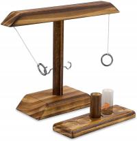 Gra zręcznościowa Drewniana Ring Toss Games dla dzieci i dorosłych