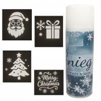 Sztuczny śnieg w sprayu ozdoba spray biały na szybę okno dekoracja święta