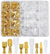 450 SZT ZESTAW KONEKTORÓW WSUWKI ZŁĄCZKI OSŁONY DO PRZEWODÓW AUTO MOTO RTV