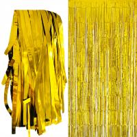 KURTYNA DEKORACYJNA złota samoprzylepna do balonów na ścianę na urodziny