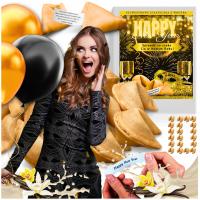 Ciasteczka z Wróżbą Noworoczna Przepowiednia DOROŚLI I DZIECI Sylwester x10