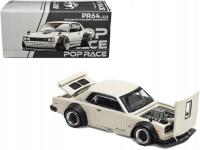 POP RACE NISSAN SKYLINE GT-R V8 Drift (Hakosuka) White 1:64