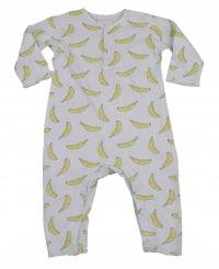 LINDEX rampers kombinezon cienki letni bawełna banany 74