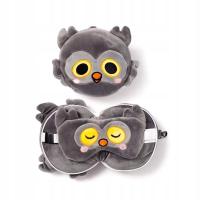 PODUSZKA PODRÓŻNA I MASKA NA OCZY SOWA