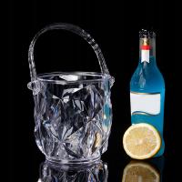 Domowy akrylowy pojemnik na lód Wiaderko na lód ze wzorem w romby z QV