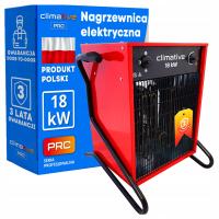 Polska nagrzewnica Elektryczna Climative EH-18 Dmuchawa Grzejnik Termostat