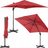 250x250cm бордовый садовый боковой зонт на стреле квадратный