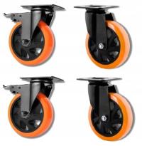 Набор 4 рицинусов 100мм рицинусов мастерской для тележки роторной с тормозом 400кг