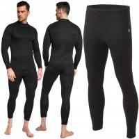 Getry Kalesony Spodnie Termoaktywne Długie Męskie Ocieplane JONY SREBRA