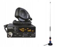 RADIO CB PRESIDENT JIMMY III ASC WTYK + ANTENA NA MAGNES MIDLAND LC59 72cm