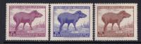 PARAGWAJ ** Mi 916-18 tapir zwierzęta LOTNICZE